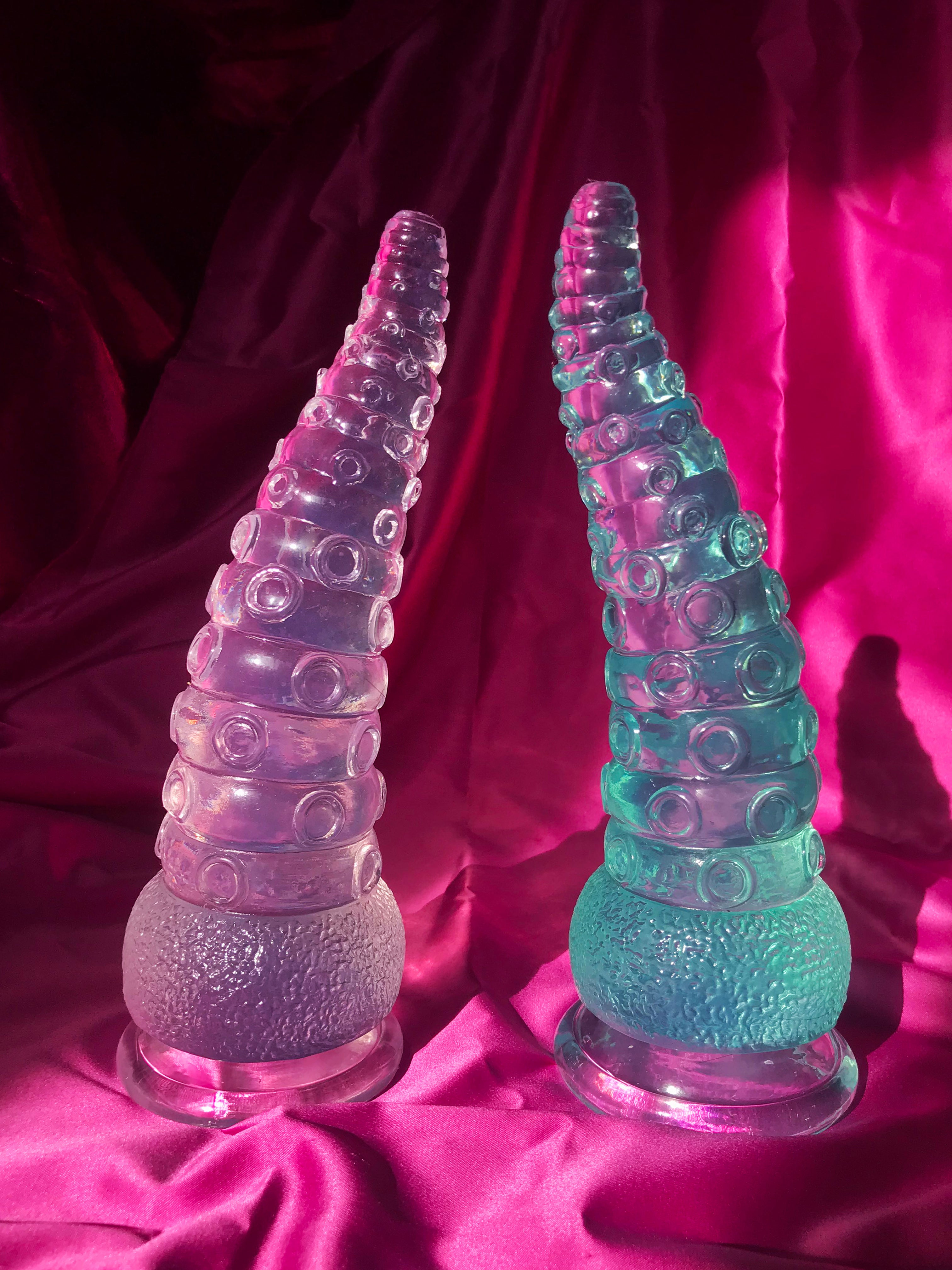 🐙 Big Hentai Tentacle Dildo 🐙 Turquoise-Clear-Pink-Black Beauglyful photo
