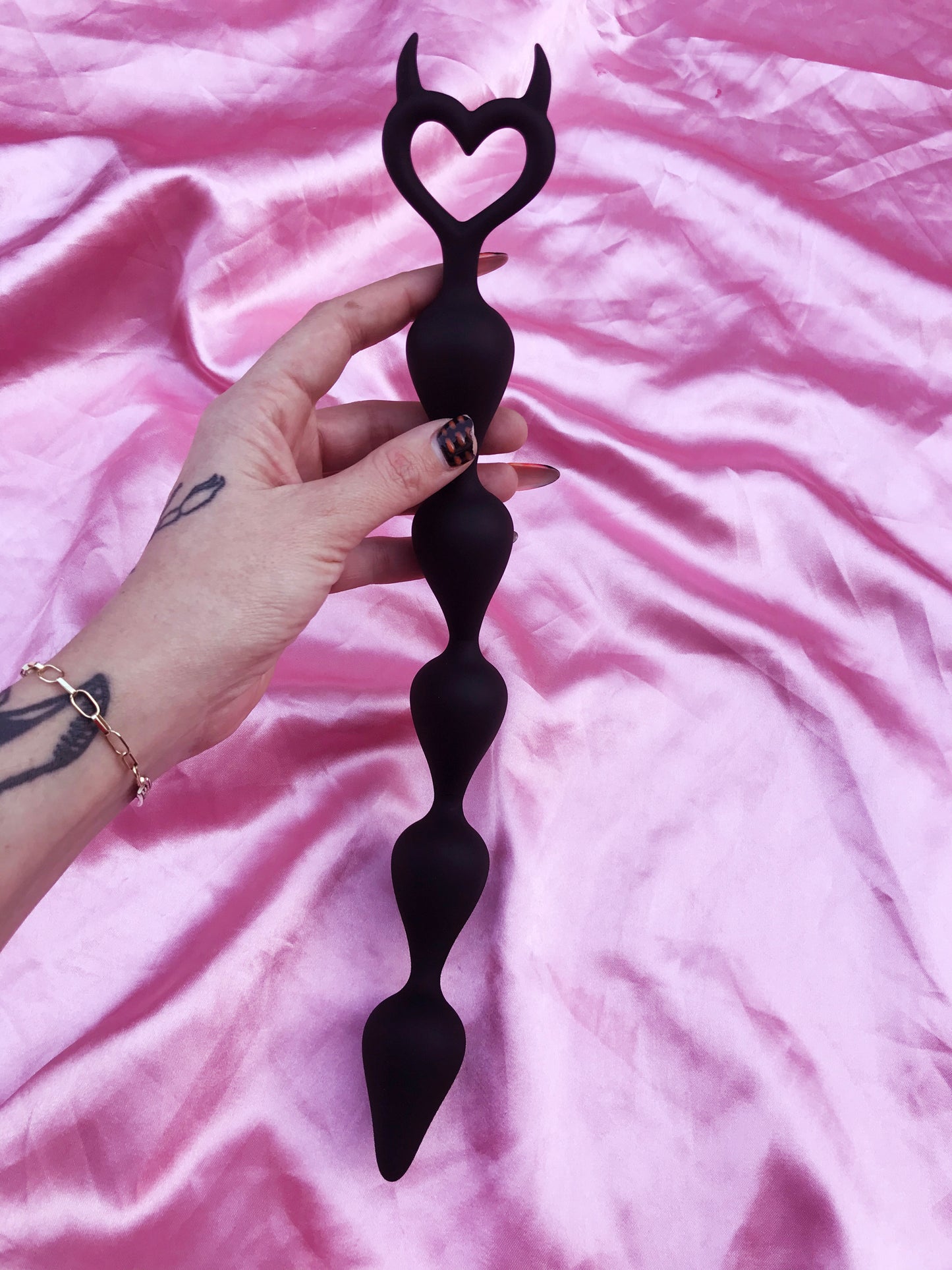 Devil tail long silicone butt plug for gays