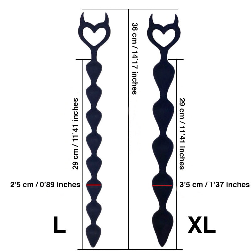 Devil tail long silicone butt plug for gays