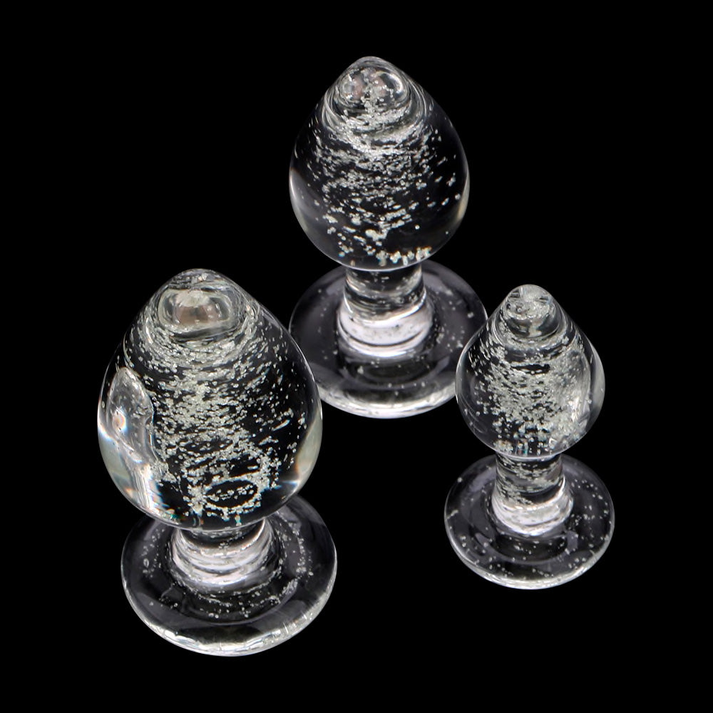 💡 Glow In The Dark Glass Butt Plugs 💡 S/M/L