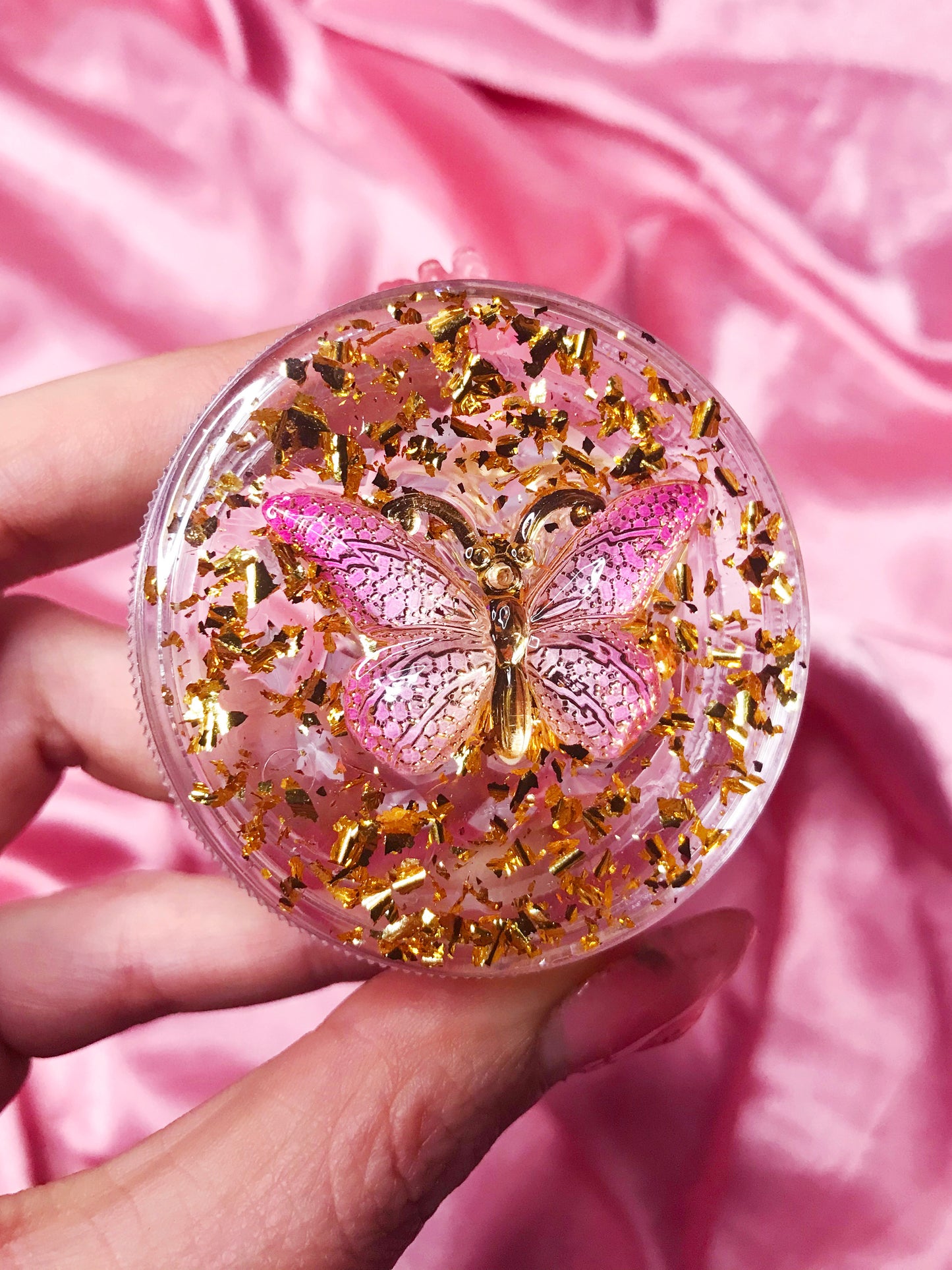 Cute custom butterfly resin grinder for stoner girls