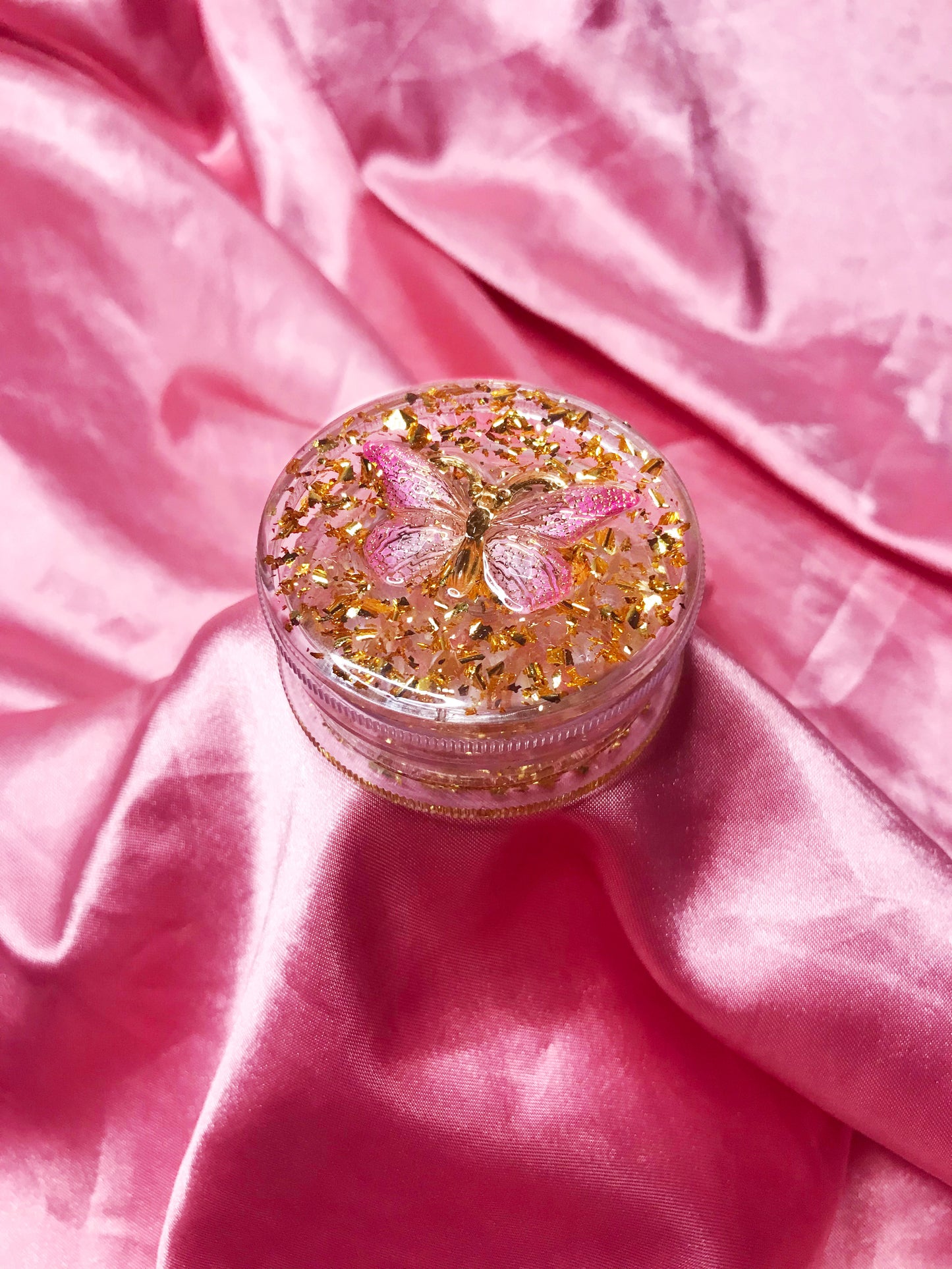 Cute custom butterfly resin grinder for stoner girls
