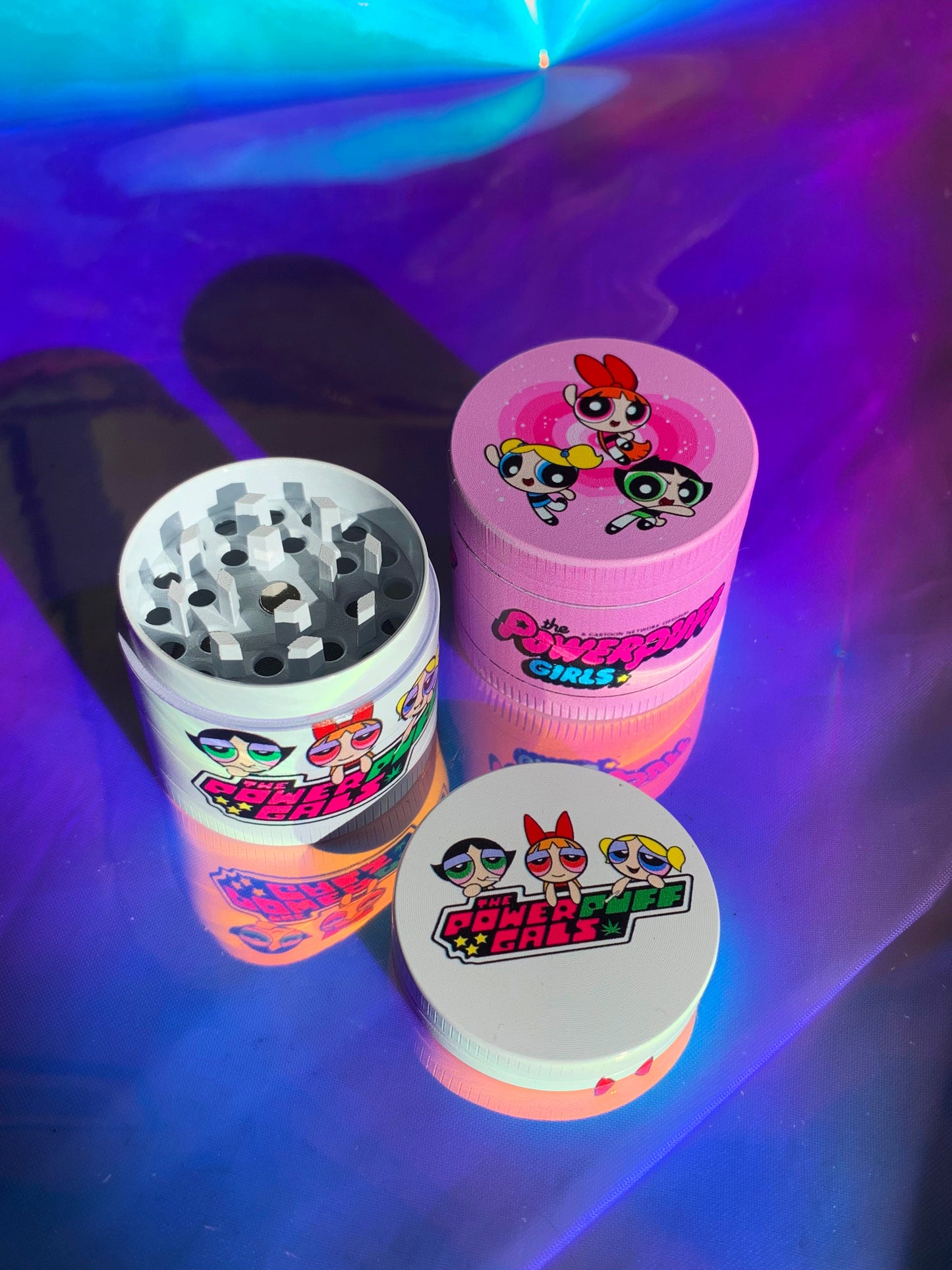 Cute Powerpuff girls pink mini grinder for stoner girls
