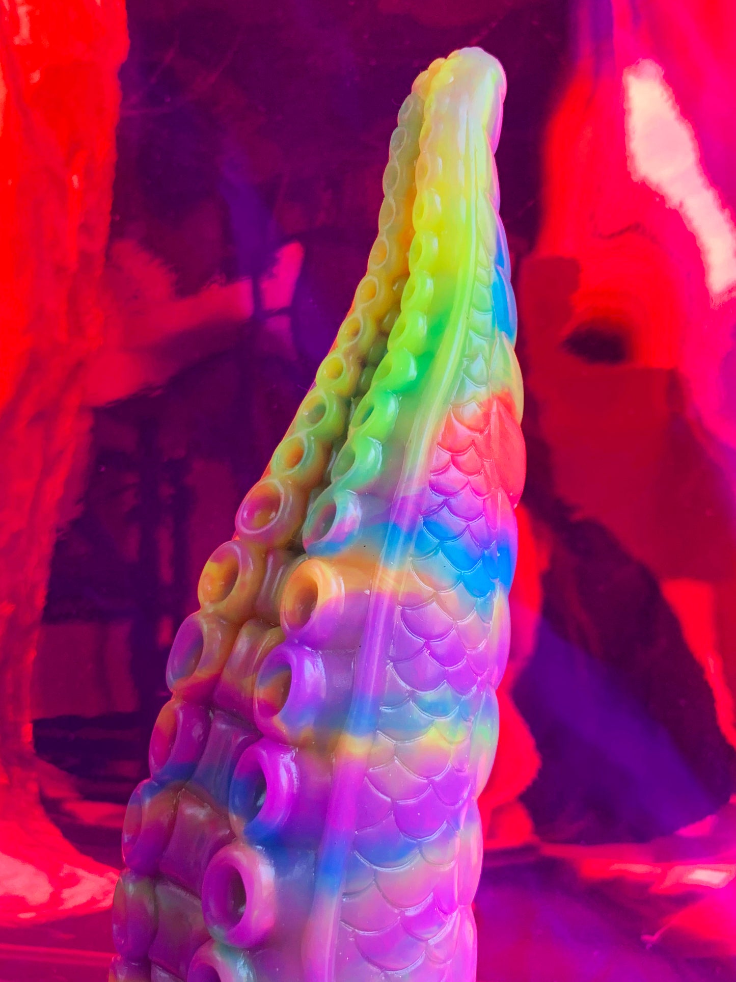🌈 Rainbow Monster Dildo With Suction Cup 🌈