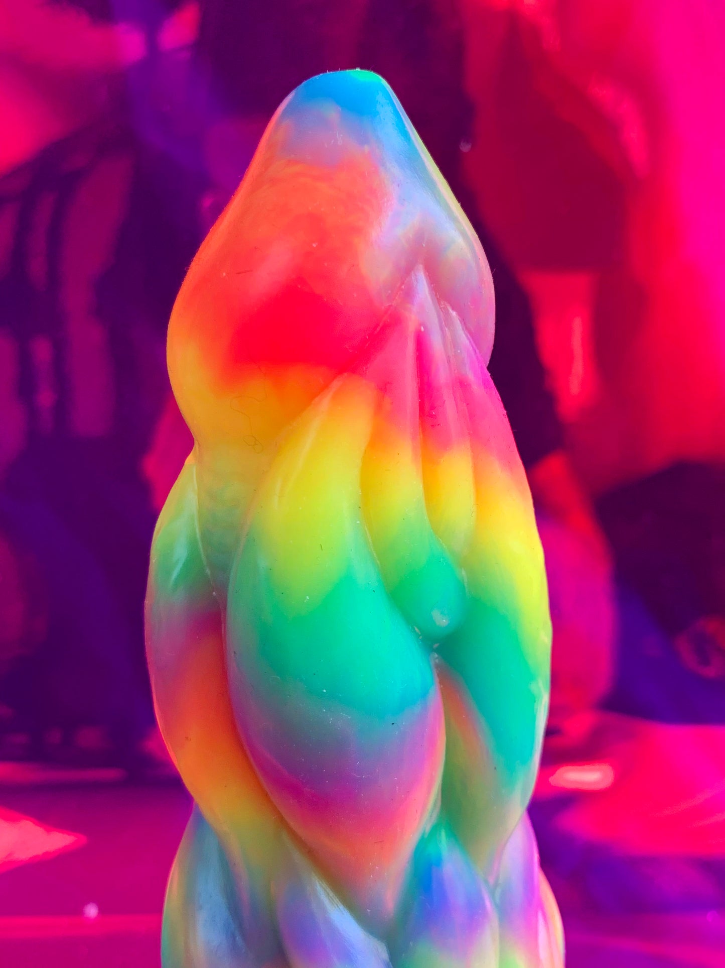 🌈 Rainbow Monster Dildo With Suction Cup 🌈