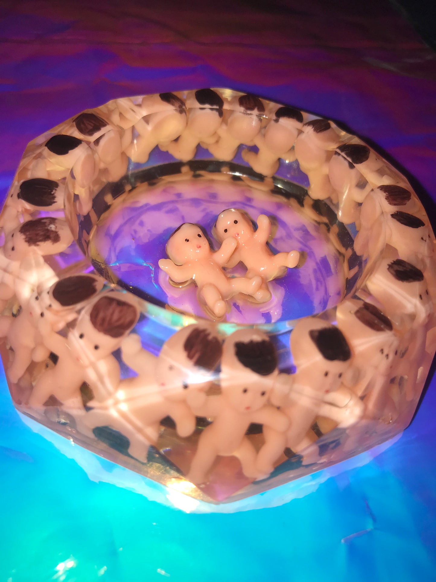 Cute and kitsch resin baby ashtray for stoner girls