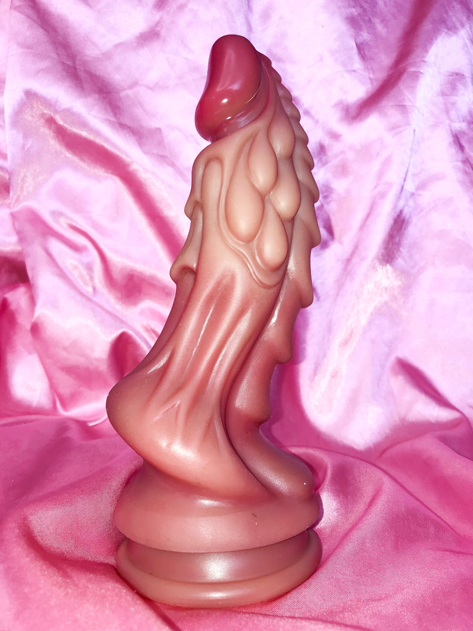 Skin color big dragon silicone dildo with strong suction cup