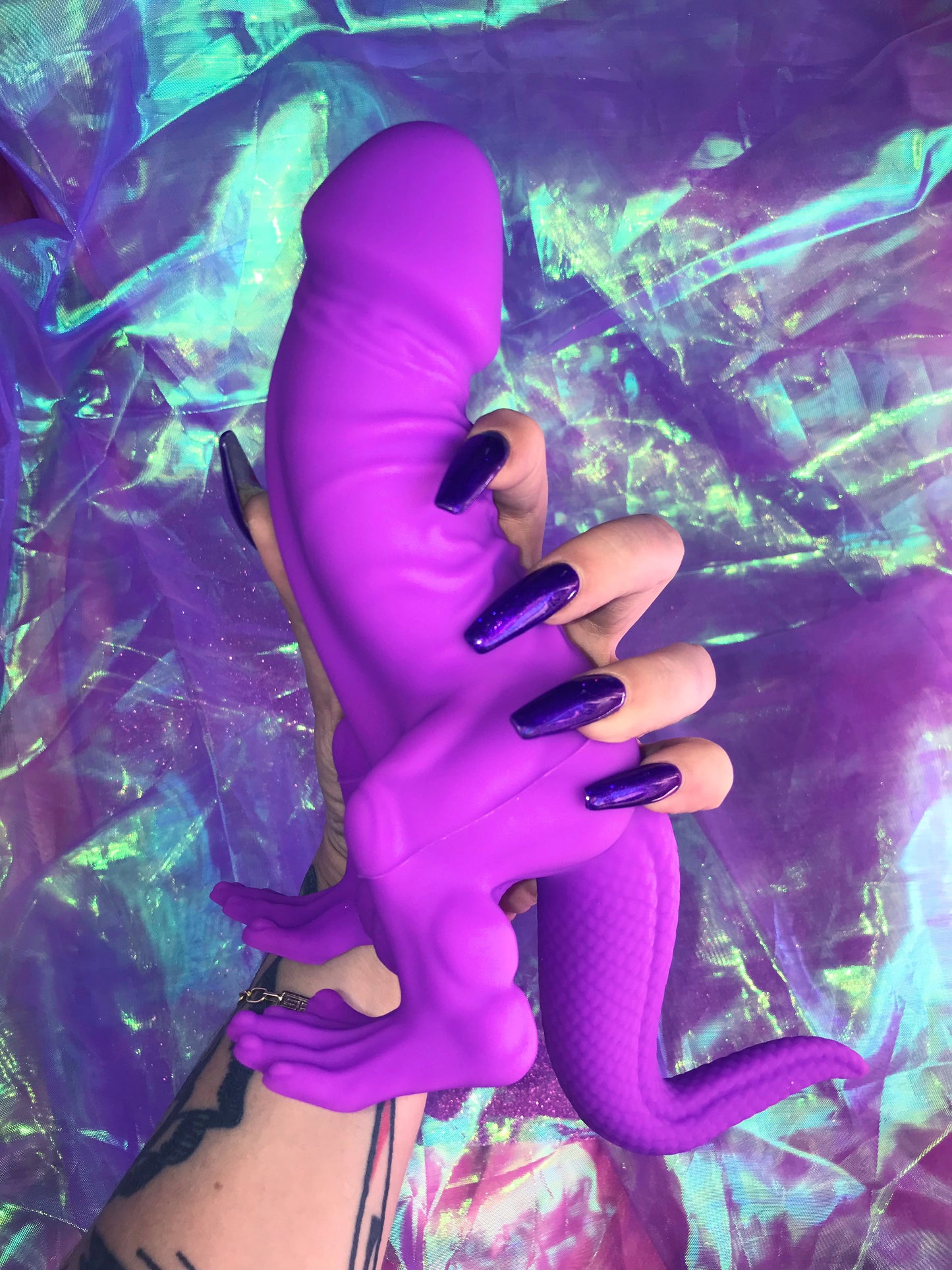 Big purple dinosaur dildo