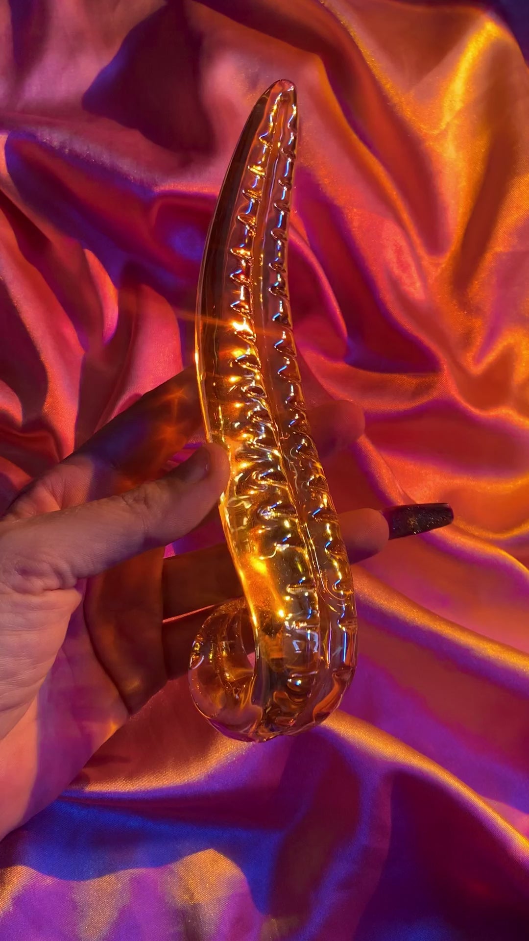 🦑 Golden Glass Tentacle Dildo 🦑| Luxury Dildo | Beauglyful – BEAUGLYFUL