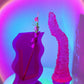 Pink big hentai fantasy dildo with strong suction cup