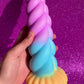 Pretty unicorn fantasy dildo with suction cup