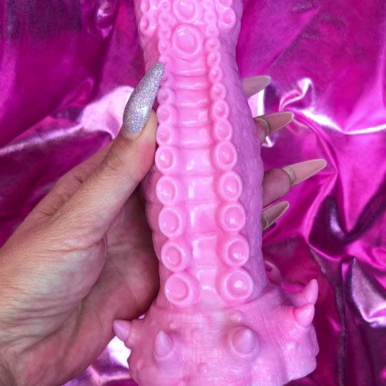 Pink kawaii silicone dragon dildo with suction cup 