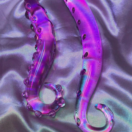 BEST SELLER: Pink glass hentai tentacle dildo. Sizes S/M/L
