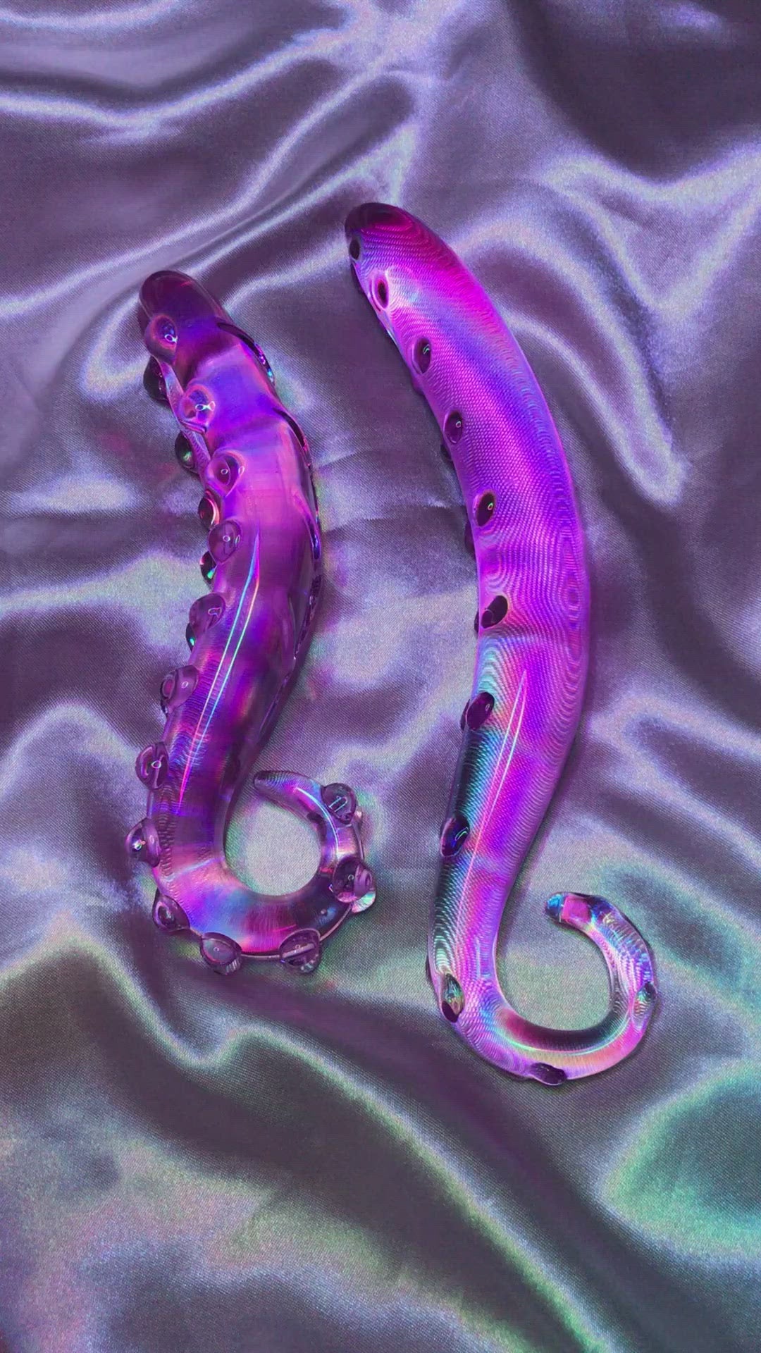 🐙 Pink Glass Hentai Tentacle Dildo 🐙 - Sizes S/M/L | Beauglyful –  BEAUGLYFUL