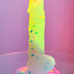 Kawaii confetti dildo with suction cup