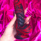 Black & red silicone devil dildo with suction cup. M/L/XL sizes 