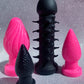 Black spiked BDSM dildo & big fantasy silicone butt plugs 