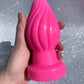 Big pink fantasy silicone butt plug