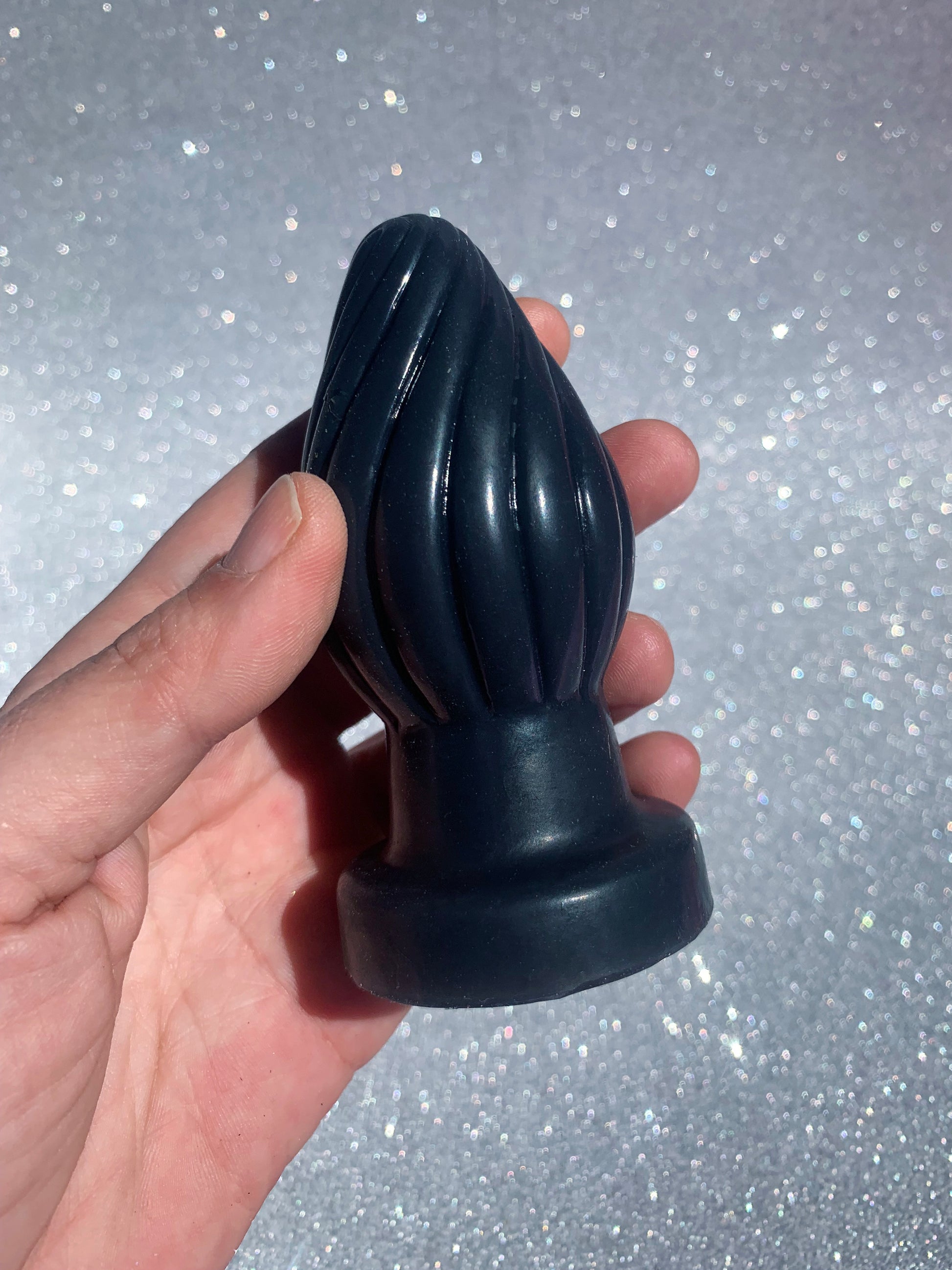 Big black fantasy silicone butt plug