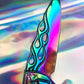 Cute blue rainbow folding pocket knife 