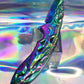 Cute blue rainbow folding pocket knife 