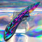 Cute blue rainbow folding pocket knife 