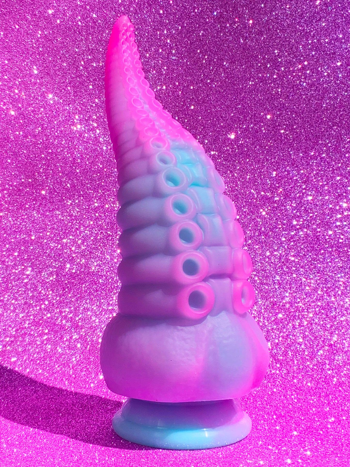 Cute hentai pink tentacle dildo with suction cup