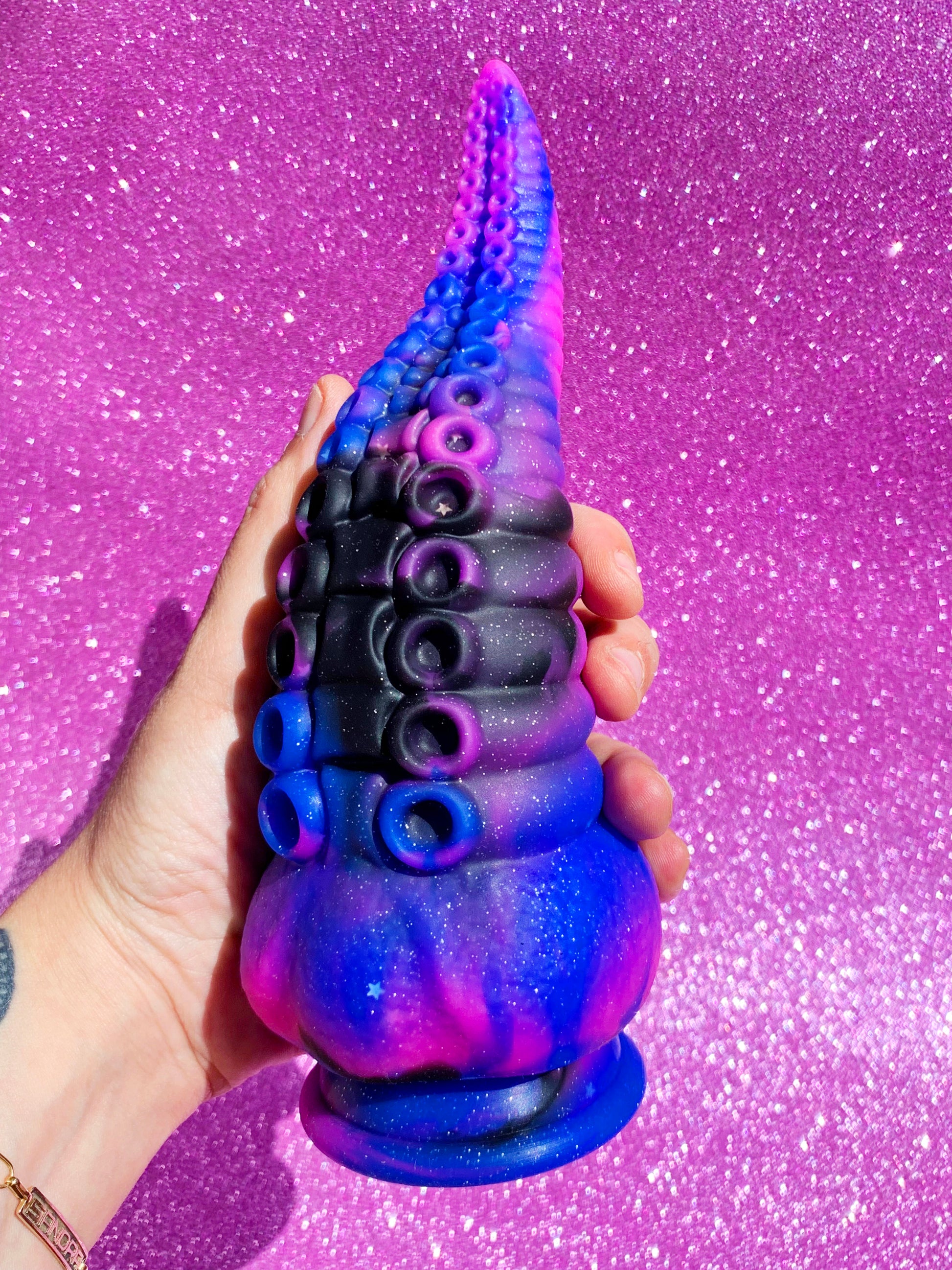 Cute hentai galaxy tentacle dildo with glitter