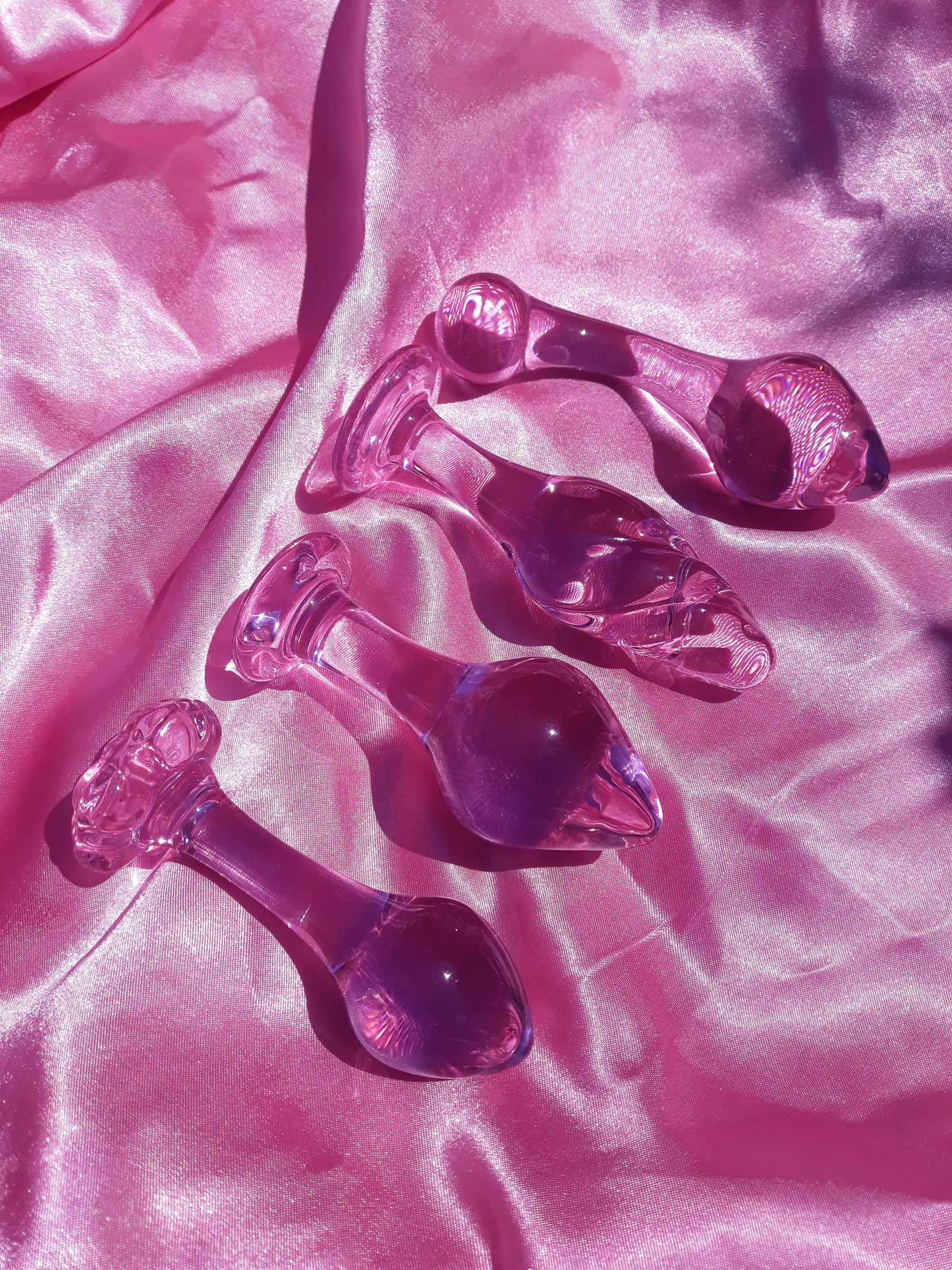 Cute pink glass butt plugs