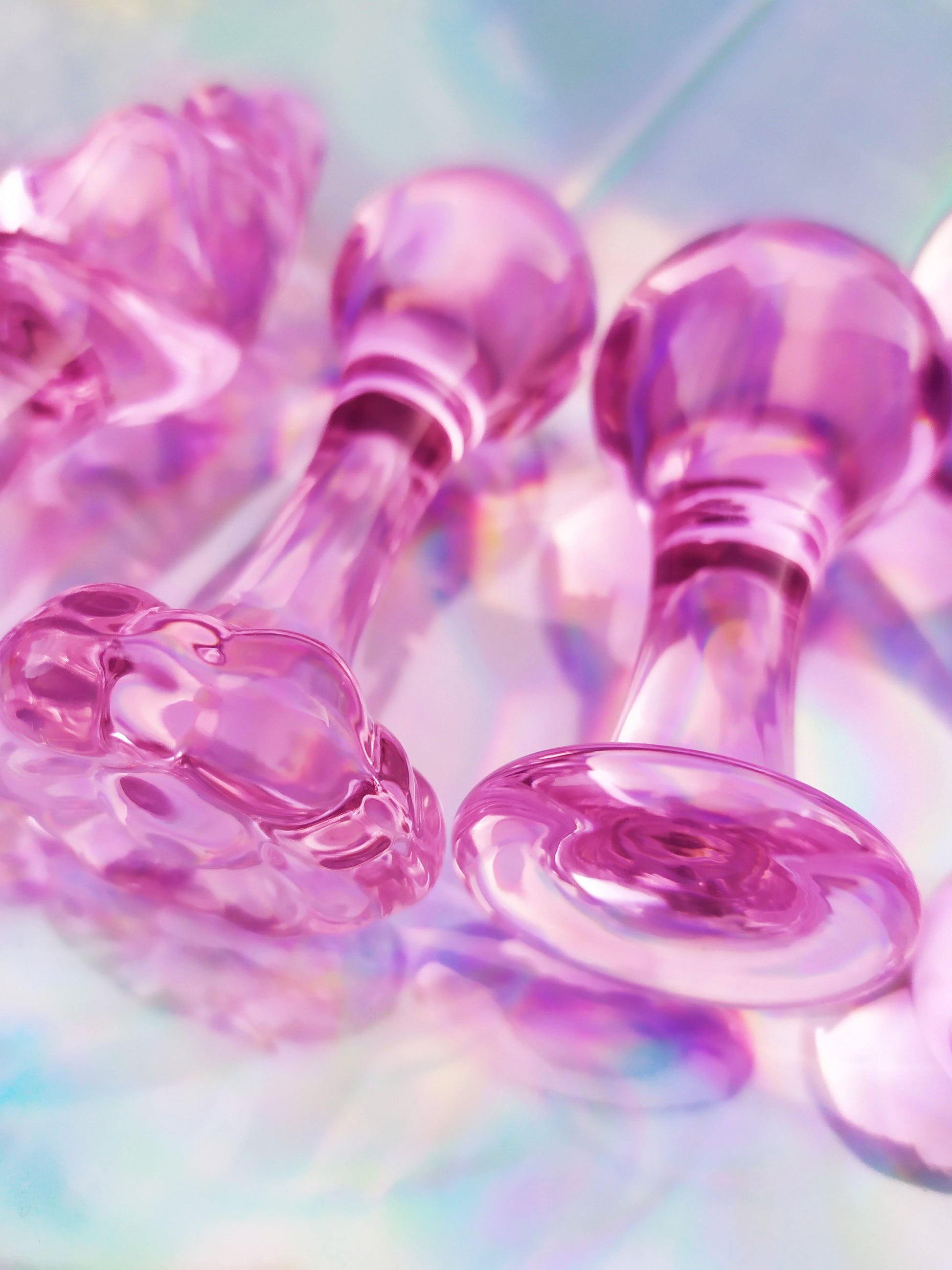 Cute pink glass butt plugs