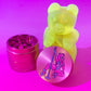 Cute stripper pink grinder with 4 layers for stoner girls 