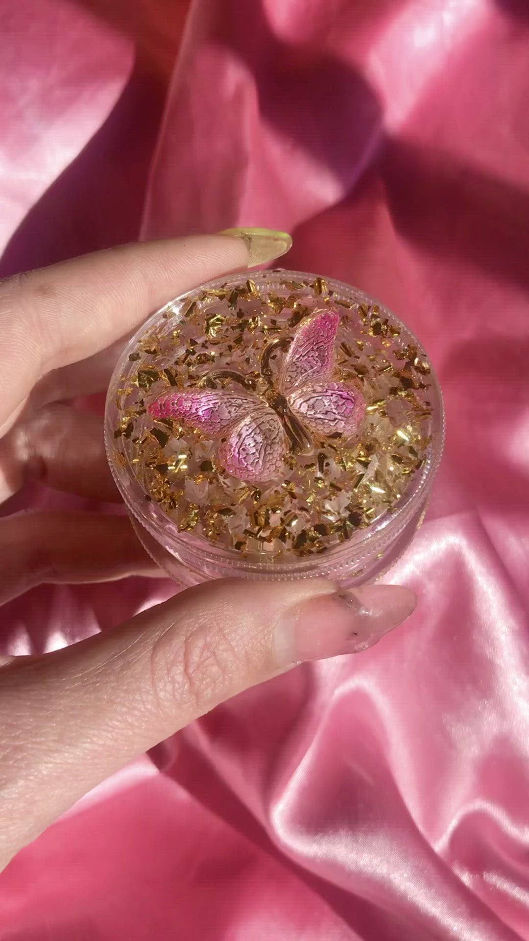 Cute custom butterfly resin grinder for stoner girls 