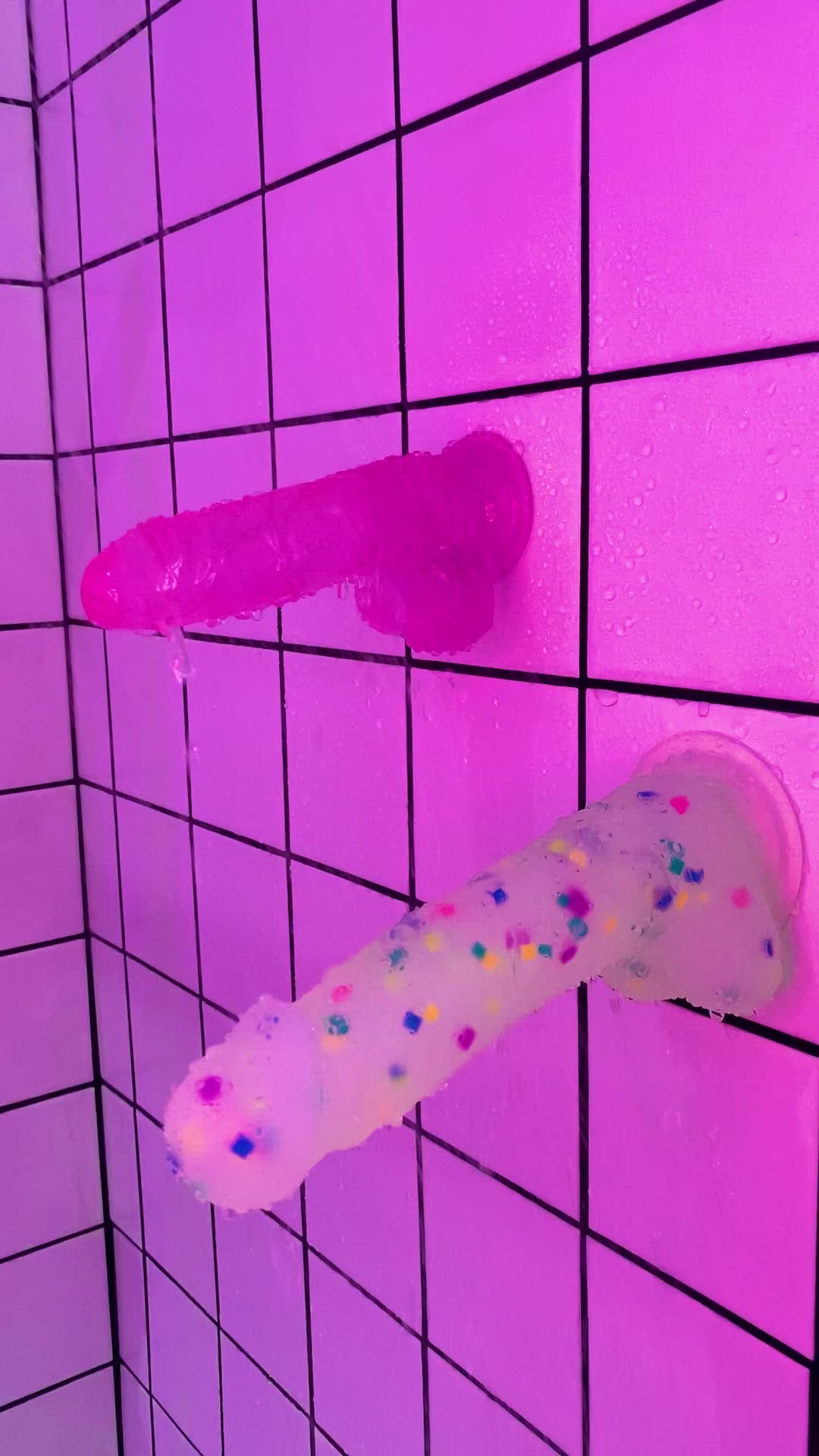 Kawaii confetti dildo with suction cup