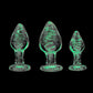 💡 Glow In The Dark Glass Butt Plugs 💡 S/M/L