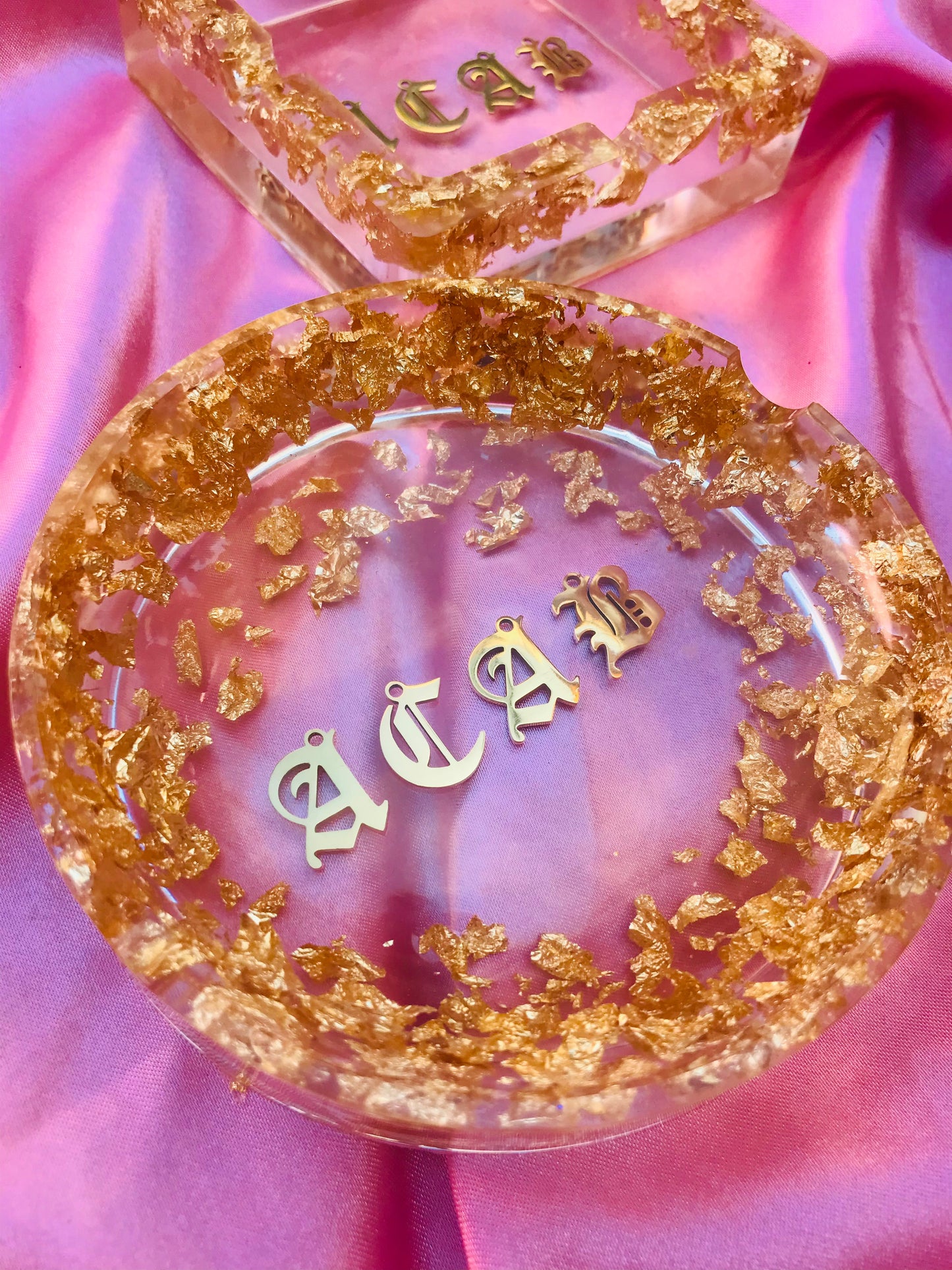 Gold ACAB resin ashtray for stoner girls