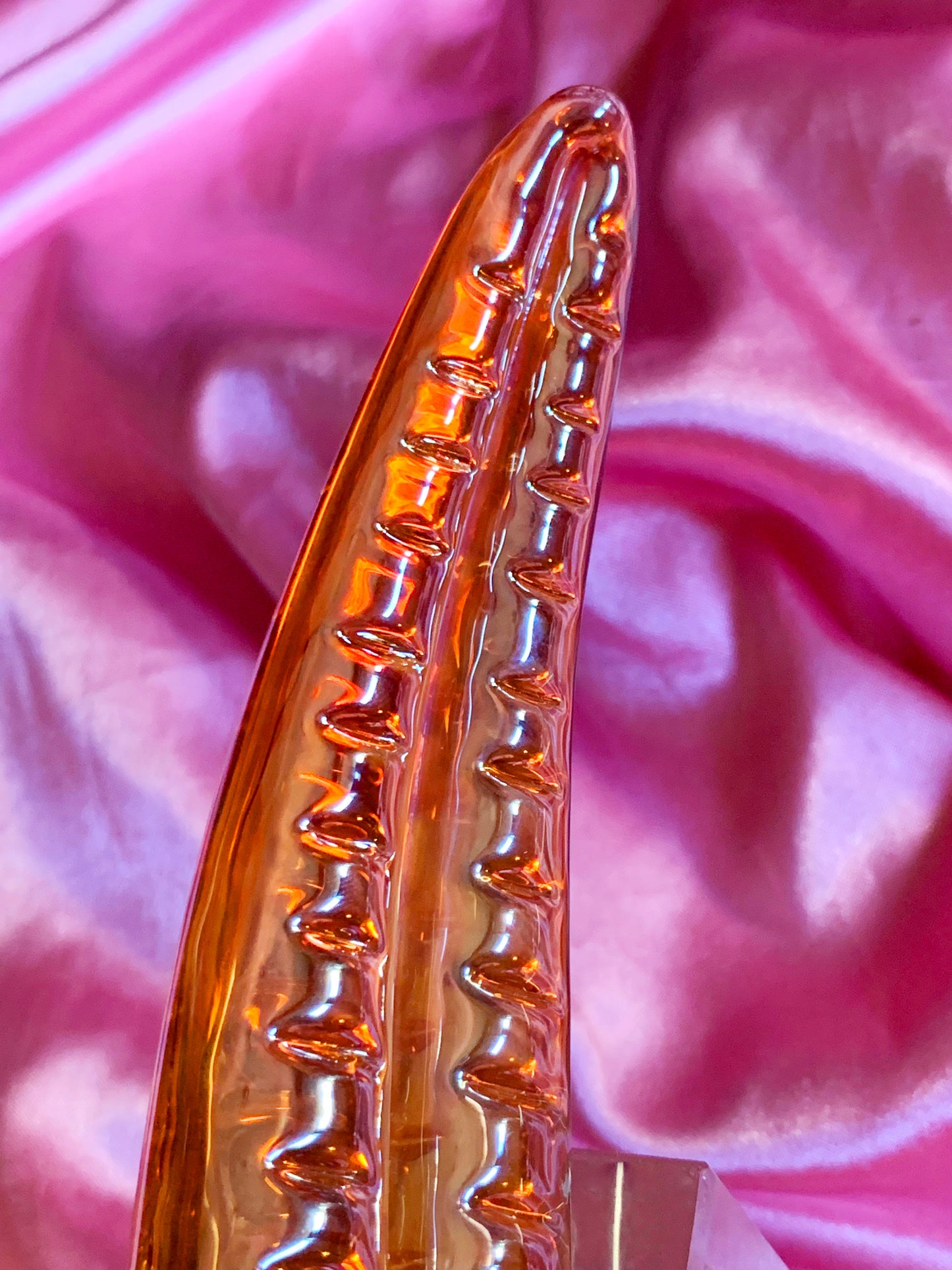 Luxurious golden glass tentacle dildo