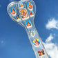 Heart shaped Jesus Christ spanking paddle with holographic flakes