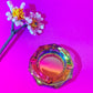 Holographic rainbow glass ashtray for stoner girls 