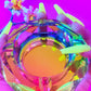 Holographic rainbow glass ashtray for stoner girls 