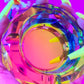 Holographic rainbow glass ashtray for stoner girls 