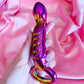 Holographic rainbow glass dildo