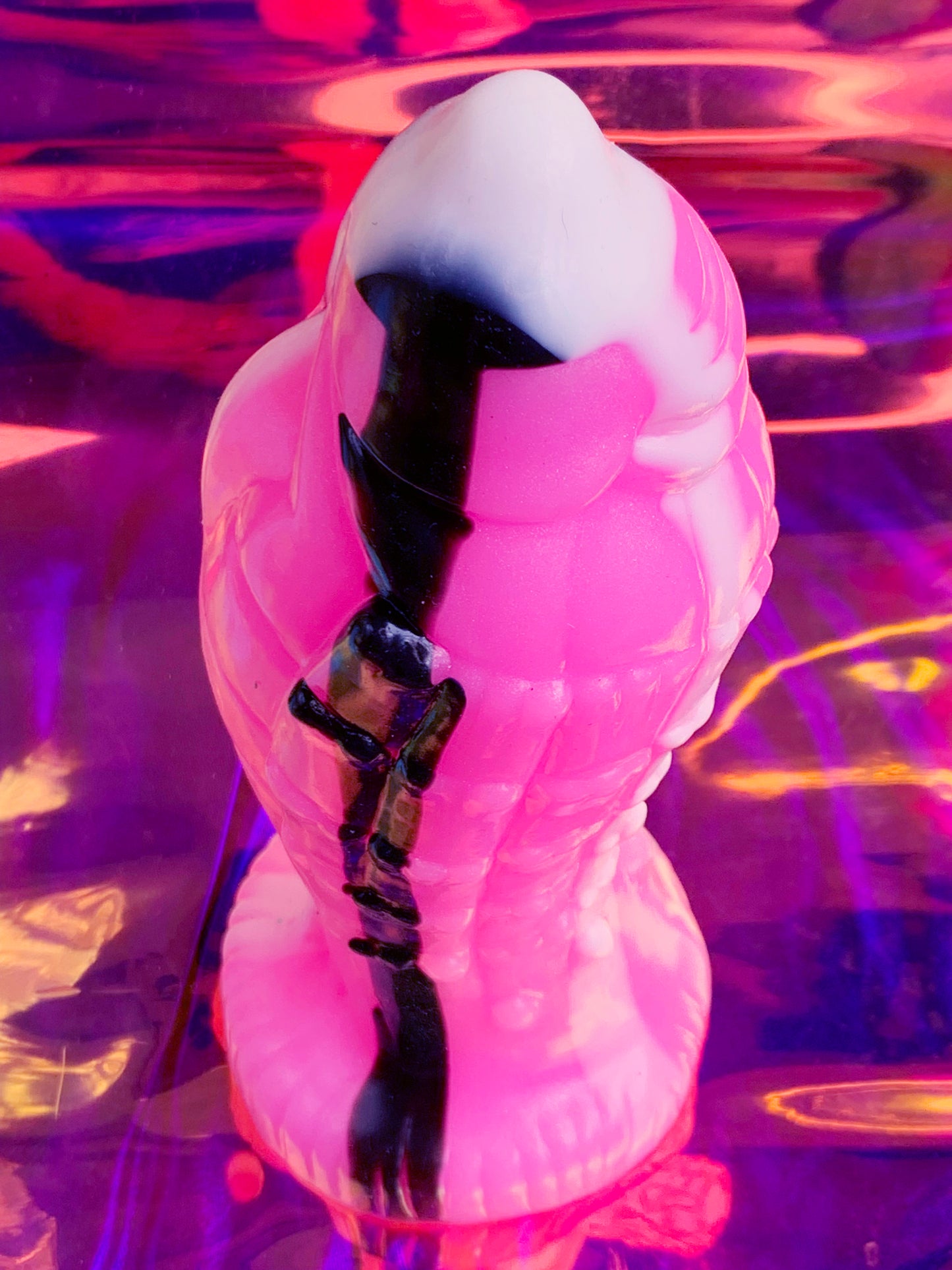 Pink ice cream fantasy dildo with suction cup