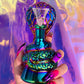 Rainbow cobra shaped glass bong for stoner girls