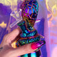 Rainbow cobra shaped glass bong for stoner girls
