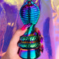 Rainbow cobra shaped glass bong for stoner girls