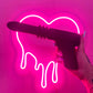 Kinky black gun telescopic vibrator