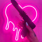 Kinky black gun telescopic vibrator