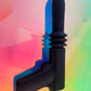 Kinky black gun telescopic vibrator