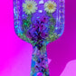 Nature inspired pink resin spanking paddle with butterfly, clouds and flowers 