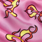 Pink and yellow fire print bandana
